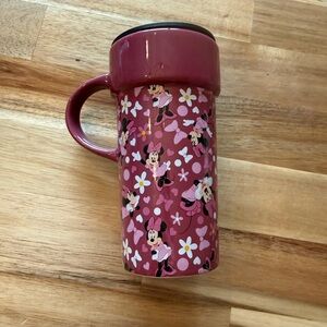 Disney Store Ceramic Minnie Mouse Mug with Lid